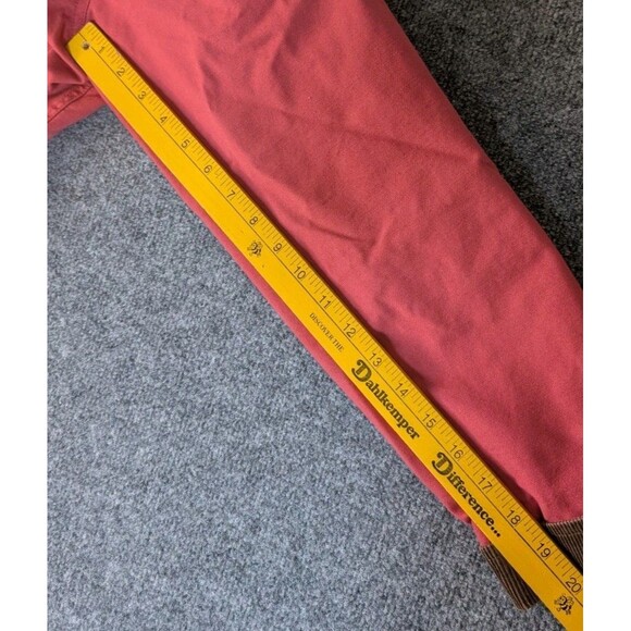 Vintage LL Bean Barn Jacket Womens Sz L Canvas Chore Coat w/ Corduroy Collar Red - Picture 8 of 8